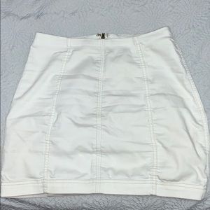 Free People White denim Skirt